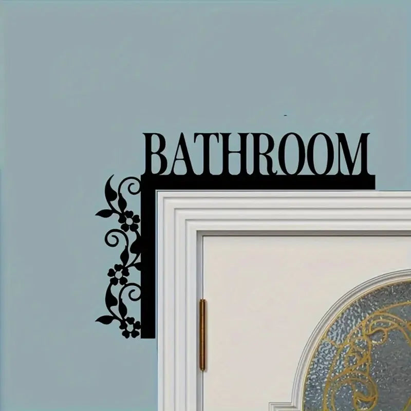 Bathroom door logo