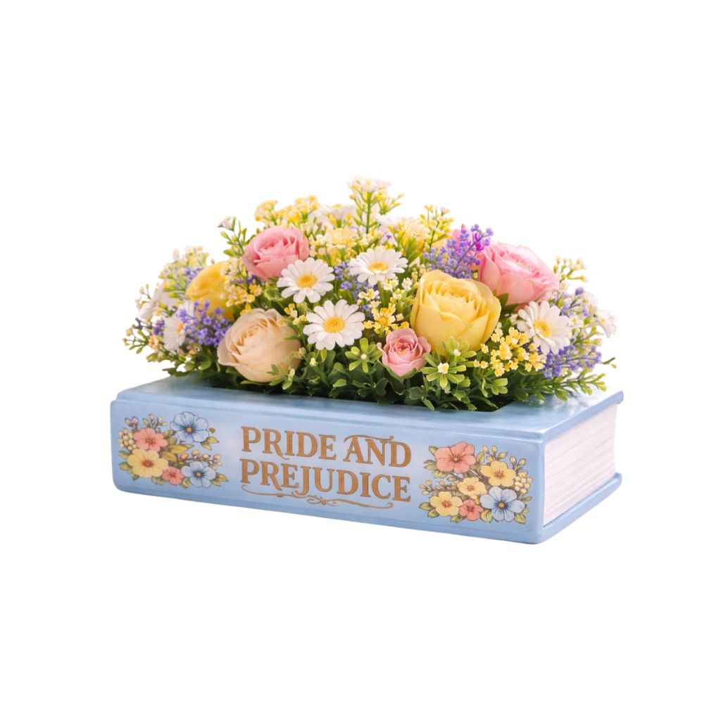 SajaaDo Bubblegum Blue Book Planter Pot