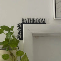 Bathroom door logo